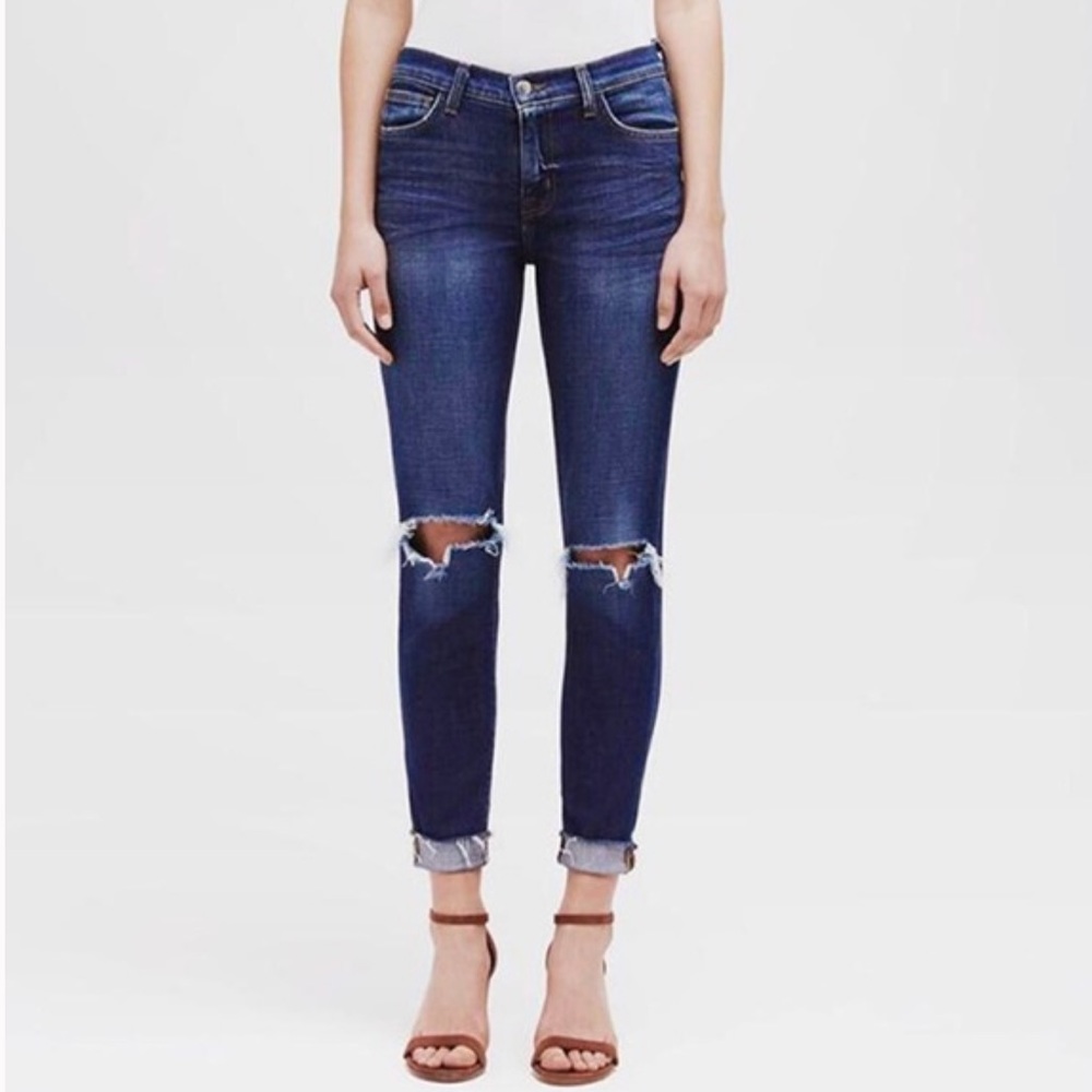 L’AGENCE Rachel Slim High Rise Diamond Destruct